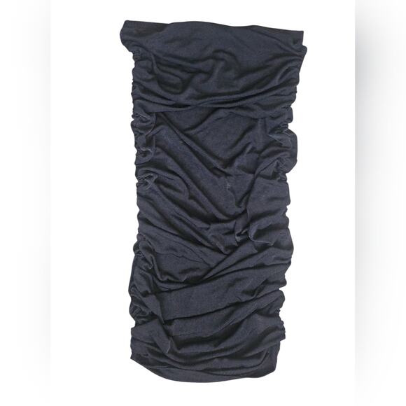 Boohoo Black Ribbed Strapless Bodycon Dress - Picture 6 of 7